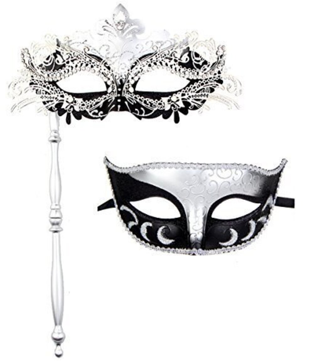 7061 One Pair Couple's Gorgeous Venetian Masquerade Masks Party Costumes